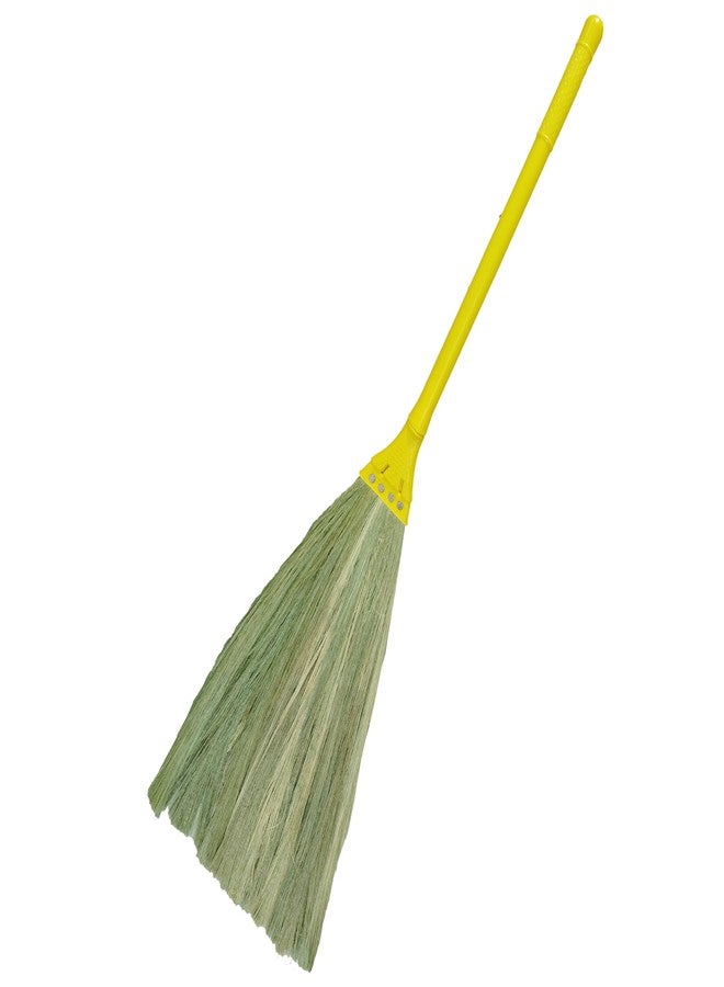 UMD 4D No Backpain Natural Grass Broom with Back Pain Prevention Design, 250g Lightweight, 4ft Long Handle with Wide Head, Covers More Area in one Sweep, Floor Cleaning jadu (1) - Image 1